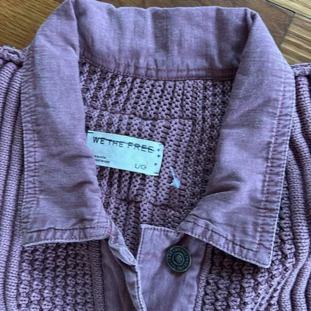 We The Free Worn Thru Chore Sweater Jacket